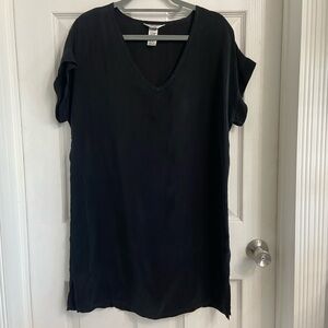 Hard Tail Forever V-Neck Shift Mini Dress Size XS Black Pullover